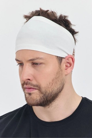 Erkek Pamuklu Penye Kaymaz Esnek Extra İnce Tarzını Yansıt Spor Ter Saç Bandı - Tek Ebat / Beyaz Beyaz