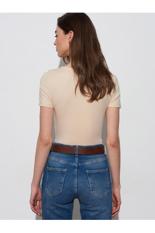 Dilvin 32758 V Yaka Kısa Kollu T-shirt-taş