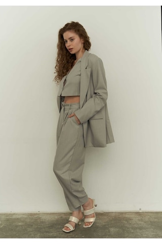 Mai Collection Mai Studios Co. Polly Gri Üçlü Ceket Takım Gri