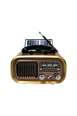 Ultratekno RX-BT628S BT/TF/USB/FM/AM/SW 3 Bandlı Güneş Panelli Nostaljik Radyo
