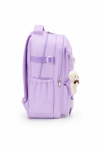 Quovo Kawaii Bag Club Kore Tarzı Full Aksesuarlı Ortopedik Günlük Yeni Okul Sırt Çantası Lila