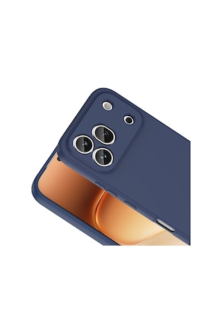 Vendas Honor 600 Pro 5g Kılıf Zore Mara Lansman Kapak + Cam Ekran Koruyucu Lacivert
