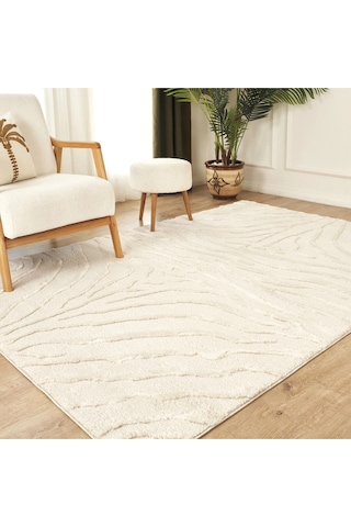 Kaşmir Halı 7/24 Plushy Shiraz Mutfak Halısı Yolluk Bej