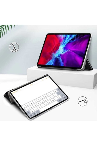 Huawei Matepad T10 T10s Tablet Kılıf Smart Cover Kalem Bölmeli 9.7 İnç Uyku Modlu Kapaklı Kılıf