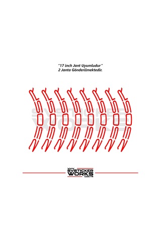 Cfmoto 250sr Sticker Jant İçi Yazı 8li Sticker Set