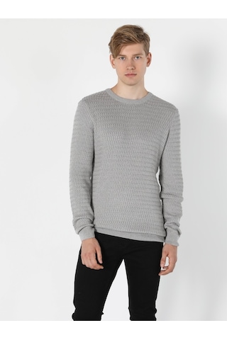 Colin's Slim Fit Gri Melanj Erkek Kazak CL1056031_Q1.V1_MGA
