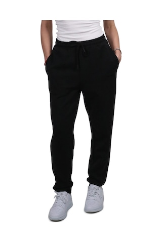 Kadın Modal Kumaş Cepli Siyah Jogger Pantolon Siyah