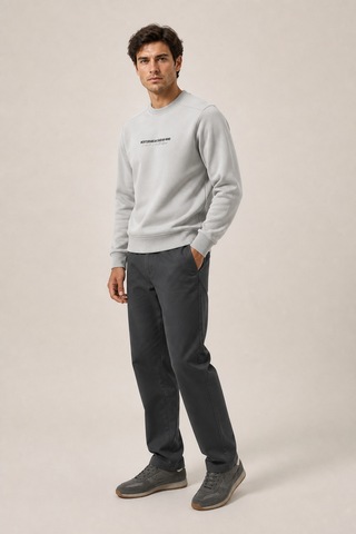 Redline Takes Bisiklet Yaka Kışlık Regular Fit Sweatshirt Gri