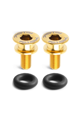 Hombey Titanium Alloy Bisiklet Krank Somunu, M8 15mm Kare Delikli Açısal Somun, Su Ve Toz Koruma, Yüksek Dayanıklılık - Yeni Altın Rengi Çok Renkli