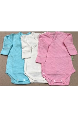 Özdemirlitekstil Bebelino Çıtçıtlı Badi Kruvaze (3'Lü Paket) (456566349) Çok Renkli