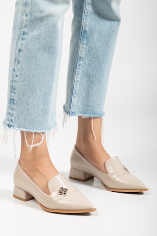 Suins Shoes Suins Premium Melinka Model Kadın Orta Topuklu Siyah Kahve Bordo Ayakkabı Ten