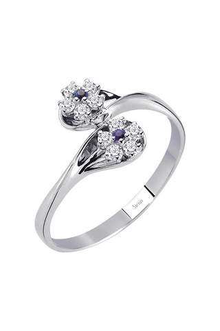 Sirius Safir Ve Pırlanta Taşlı Nilüfer Yüzük 0804R0336
