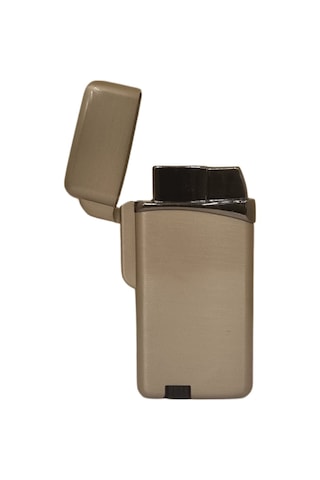 Gümüş Metal Tek Torch Pürmüz Puro Çakmağı - Tr8119