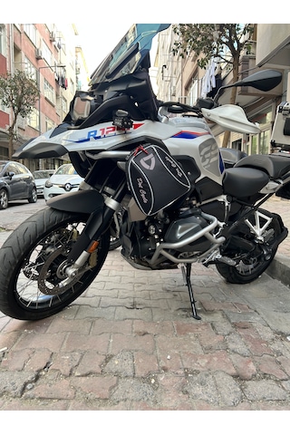 Motosiklet Koruma Demiri Çantası 2 Li Takım Gri Fitilli