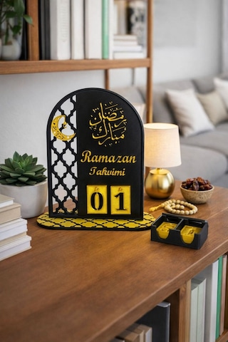 Ramazan Takvimi Dekoratif Masaüstü Ev Dekorasyonu Hediye Alternatifi Dekoratif Obje