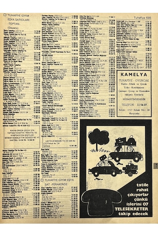 İzmir 1982-1983 Meslek Reklam İlanı Efemera S595