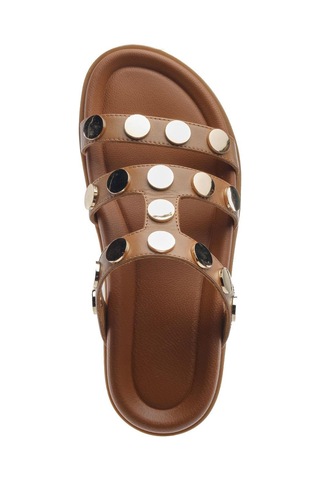 Greyder 34512 Taba Hakiki Deri Kadın Terlik-816 Taba