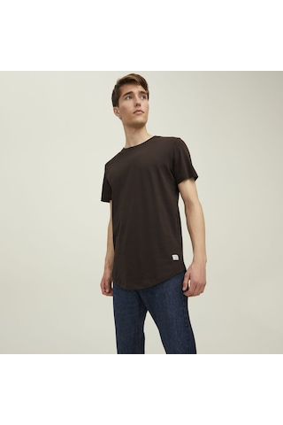 Jack & Jones Bisiklet Yaka Rahat Kesim Tisört-Noa 12113648 Mulch Kahverengi