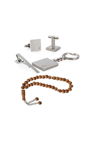 Zekupp U Harfli Kol Düğmesi. Anahtarlık. Kravat Tutucu ve Tespih.