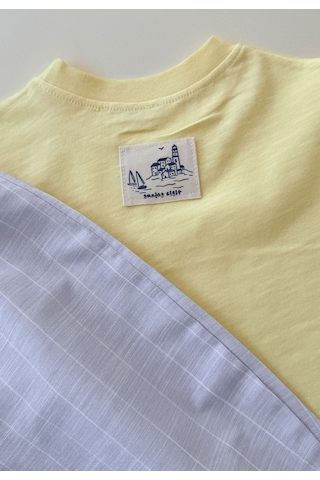 Cigit Oversize T-shirt Takım 2-10 Yaş Sarı