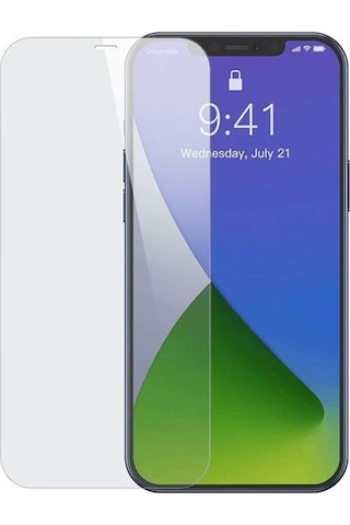 Baseus Apple Uyumlu iPhone 12 Pro 6.1 0.3Mm Ful Tempered Cam Ekran Koruyucu
