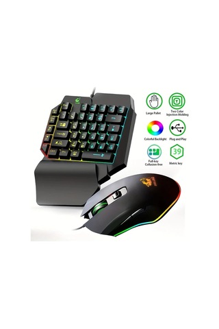 Techbloom Zıyou Lang Siyah Kablolu Oyun Klavye Ve Fare Seti 39 Tuslu Rgb Aydinlatmali Pc Oyuncuları Icin Diğer