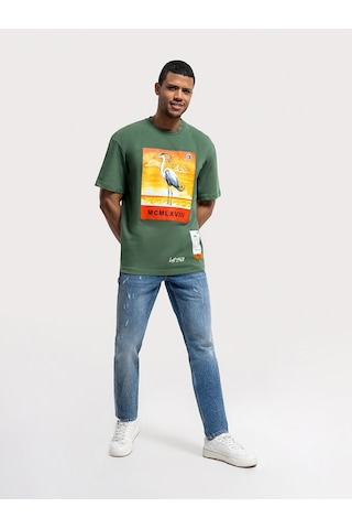 LOFT Loose Fit Erkek Tshirt K.kol Lf2036532 Q1.v1 Yeşil