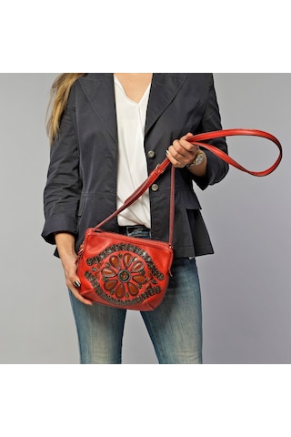 Gön Handmade Deri Postacı Çanta ( Sutu)