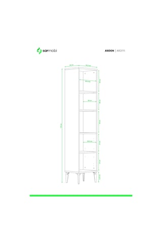 Arden 5 Raflı Kitaplık Beyaz
