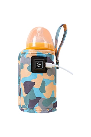 Jeehugo Usb Şarjlı Dış Mekan Biberon Isıtıcı Kılıfı - Kamuflaj Mavi Avrupa Standardı - Akıllı Sıcaklık Kontrolü Ve Isı Saklama