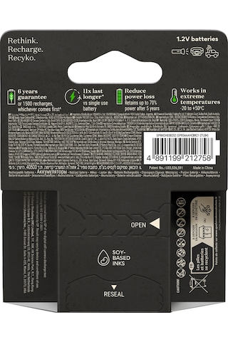 GP ReCyko Pro GP85AAAHCBLL - 2U4 800 mAh AAA Ni-MH Şarj Edilebilir İnce Kalem Pil 4'lü