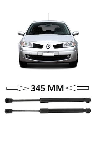 Renault Megane 2 Sedan 2002-2008 Uyumlu Sağ + Sol Takım Bagaj Amortisörü 2 Adet 345mm 8200119497 Bagaj Amortisörü