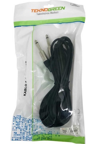 Teknogreen Tks-703 6.3 Stereo 2X6.3 Mono Kablo 3M.