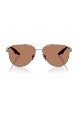 Prada Ps A52s 5av20d 58 Linea Rossa Erkek Pilot Gun Metal Güneş Gözlüğü Metalik