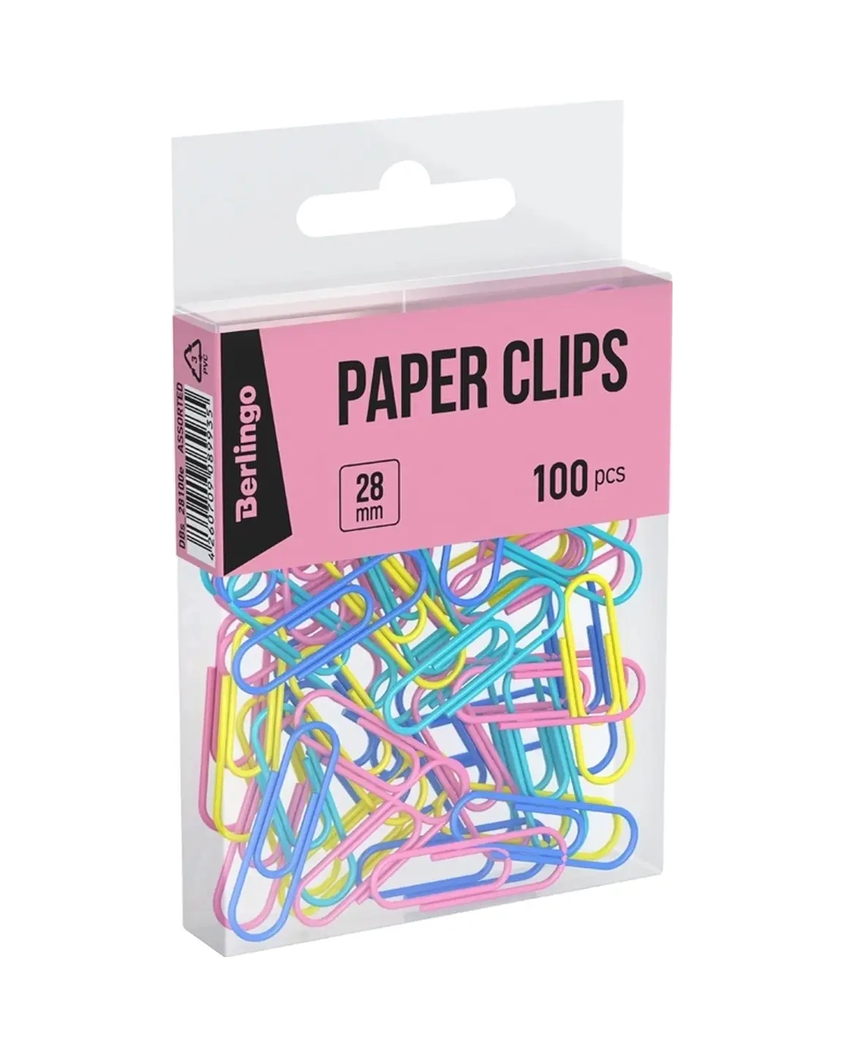 Berlingo 28 Mm Renkli Kırtasiye Ataçları, 100 Adet 70063905
