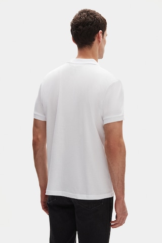 Twn Slim Fit Beyaz Pike Dokulu Yarım Fermuarlı Polo Yaka T-shirt 4ec14ortfrplo Beyaz