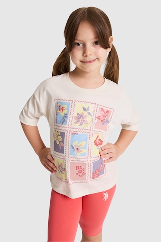 U.S. Polo Assn. U.s. Polo Assn. Kız Çocuk Ekru Pijama Takım 50326618-vr019 Ecru