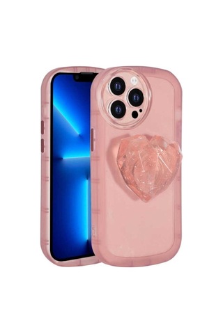 Apple Uyumlu iPhone 12 Pro Max Kılıf Kamera Korumalı Pop Soketli Renkli Zore Ofro Kapak Pembe