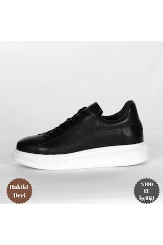 Boy Uzatan Gizli Topuklu Siyah Spor Ayakkabı Siyah