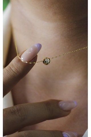 Diamine 14 Ayar Altın Büyük Dorika İnce Aynalı Zincir Kolye