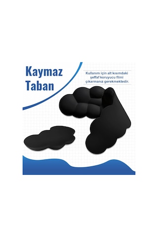 Klasse Cloud Klavye Ve Mouse Bilek Destek Seti, Bulut Ergopad, Kaymaz Tabanlı, Nefes Alan Kumaş, Hassasiyet Önleyici