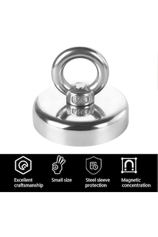 Valkyrie D20 10kg 20mm Askılı Güçlü Neodyum Mıknatıs Banyo Tuvalet Mutfak Askı Raf