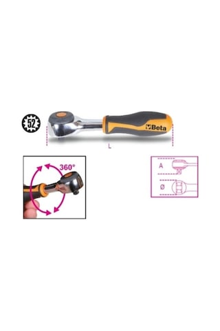 Beta 1/4'' Lokma Cırcır Kolu 900/58
