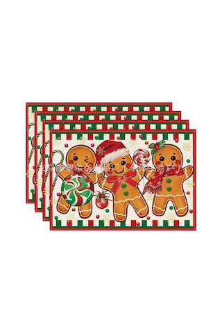 4/6/8 Adet Noel Kardan Adamı Amerikan Servisleri Keten Kaymaz Masa Örtüleri Dikdörtgen Elde Yıkanabilir Yemek Masası Mutfak Ev Dekoru İçin 2,4 Adet-32x42 Cm Diğer