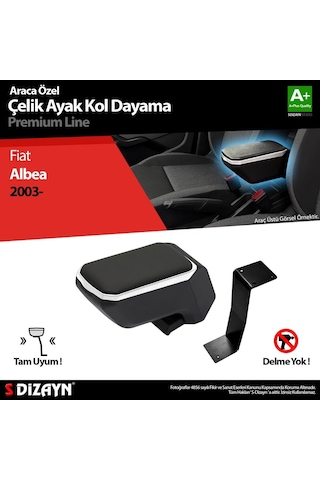 S-dizayn Fiat Albea Kol Dayama Kolçak Çelik Ayaklı Abs Gri 2003-2012 A+kalite