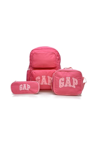 Gap Kız Çocuk 3'lü Okul Seti İlkokul Çantası & Beslenme & Kalemlik 12790 Pembe