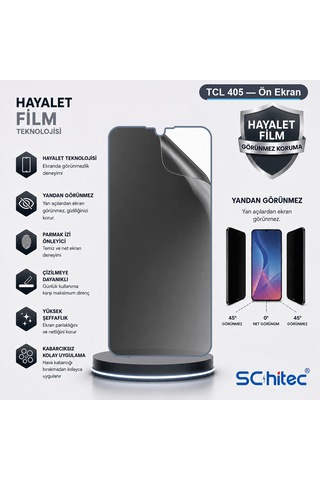 Tcl 405 Uyumlu Ön Yüzey Hayalet Privacy Hidrojel Ekran Koruyucu 09040386