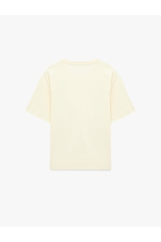 Koton Regular Fit Pamuklu Kısa Kollu Bisiklet Yaka Basic Tişört Sarı 6sak60009ek Sarı