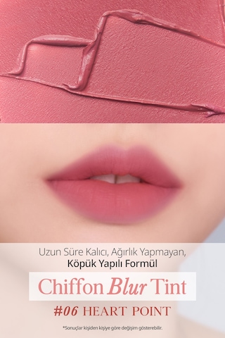 Pürüzsüz Ve Kadifemsi Dokulu, Doğal Görünüm Sunan Tint Clıo Chiffon Blur Tint 06 Heart Point 06