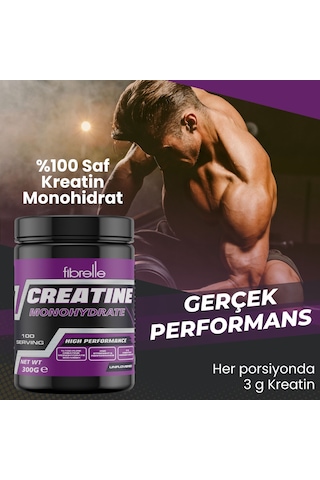Fibrelle Kreatin Monohidrat 300 G 100 Servis Aromasız